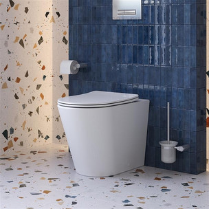 Унитаз приставной с сиденьем микролифт BelBagno Flay BB1003CB-TOR/SC цвет белый