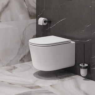 Унитаз подвесной с сиденьем микролифт BelBagno Unique BB007CH-TOR/SC цвет белый