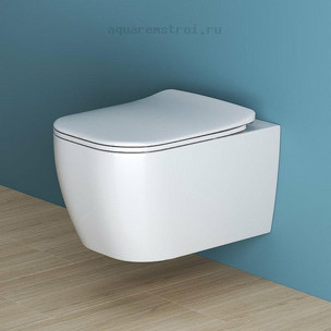Унитаз подвесной с сиденьем микролифт BelBagno Genova BB1102CH/BB1102SC цвет белый