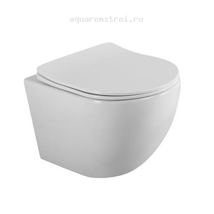 Унитаз подвесной с сиденьем микролифт BelBagno Uno BB7306CHR/SC цвет белый