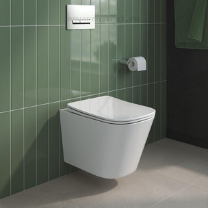 Унитаз подвесной с сиденьем микролифт BelBagno Due BB7107CHR/SC цвет белый