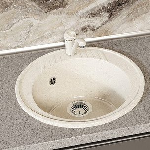 Кухонная мойка Azario Соло CS00105232 50,5x50,5 см цвет бежевый