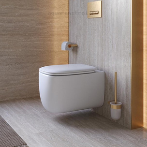 Унитаз подвесной с сиденьем микролифт Cezares Комфорт (Comfort) CZR-380-TH-TOR/SC цвет белый