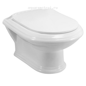 Унитаз подвесной с сиденьем микролифт Cezares King Palace CZR-163-TH/BB051-2SC цвет белый