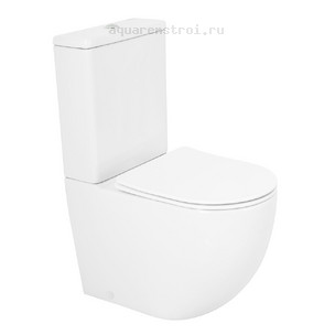 Унитаз-компакт с бачком без сиденья Cezares Stylus CZR-152-CPR/CZR-151-T цвет белый