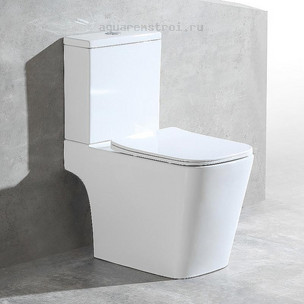 Унитаз-компакт с бачком и сиденьем микролифт Vincea Hope VT2B-201/VT2T-201 цвет белый