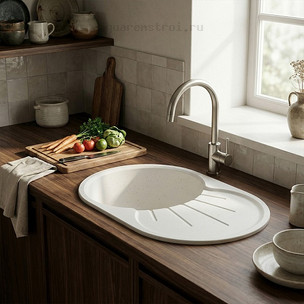 Кухонная мойка Azario Перла CS00105241 73x45 см цвет белый крап