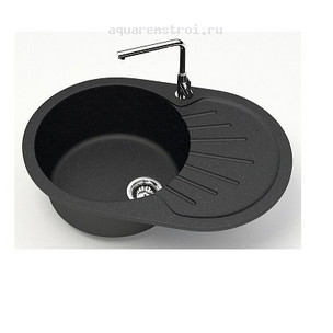 Кухонная мойка Azario Флора CS00079913 73x45 см цвет черный