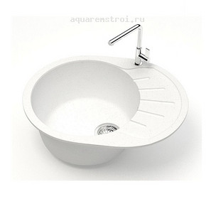 Кухонная мойка Azario Лайт CS00079917 57,5x44 см цвет белый