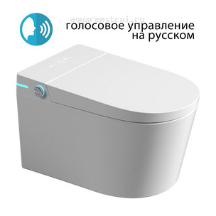 Умный унитаз подвесной с сиденьем микролифт Abber Bequem AC1123SR цвет белый