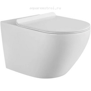 Унитаз подвесной с сиденьем микролифт Aquanet Cetus W Short LX-1900 249710 цвет белый