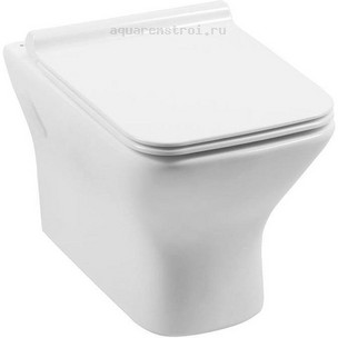 Унитаз подвесной с сиденьем микролифт Aquanet Cube-W 210761 цвет белый