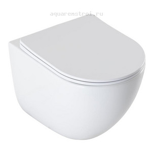 Унитаз подвесной с сиденьем микролифт Aquanet EcoVortex 348039 цвет белый