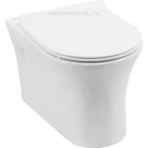 Унитаз подвесной с сиденьем микролифт Aquanet Roll-W 210766 цвет белый