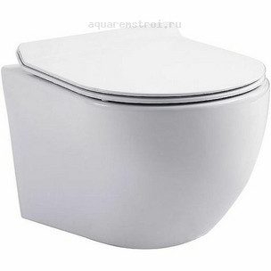 Унитаз подвесной с сиденьем микролифт Aquanet Cetus W Short Tornado 332171 цвет белый