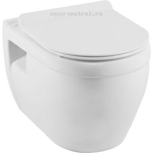 Унитаз подвесной с сиденьем микролифт Aquanet Glide-W 210772 цвет белый