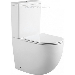 Унитаз-компакт с бачком и сиденьем микролифт Aquanet Cetus 2.0 Rimless 257419 цвет белый
