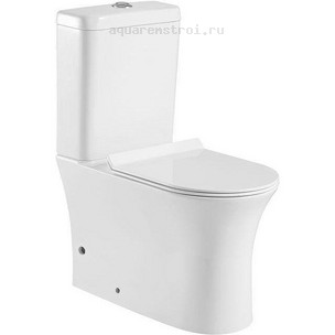 Унитаз-компакт с бачком и сиденьем микролифт Aquanet Roll-C 210764/210765 цвет белый