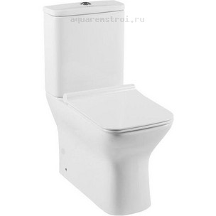 Унитаз-компакт с бачком и сиденьем микролифт Aquanet Cube-C CL-12248B 257423 цвет белый