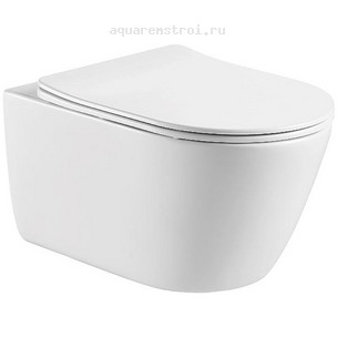 Унитаз подвесной с сиденьем микролифт Aquatek Оберон AQ1363W-00 цвет белый