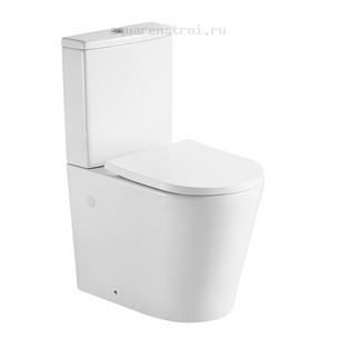 Унитаз-компакт с бачком и сиденьем микролифт Aquatek Оберон AQ1273ST-00 цвет белый