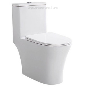Унитаз-компакт с бачком и сиденьем микролифт Aquatek Юпитер AQ2815T-00 цвет белый