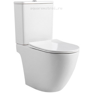 Унитаз-компакт с бачком и сиденьем микролифт Aquatek Европа AQ2903T-00 цвет белый