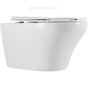 Унитаз подвесной с сиденьем микролифт Art&Max Gina AM218CHR/SC цвет белый