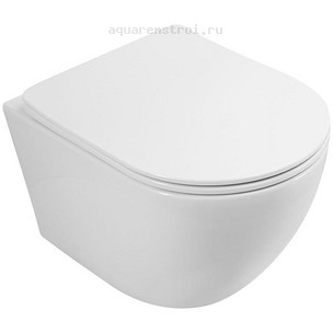 Унитаз подвесной с сиденьем микролифт Art&Max Sanremo AM026CHR/SC цвет белый