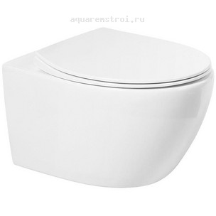 Унитаз подвесной с сиденьем микролифт Art&Max Elegant AM9316CHR/SC цвет белый
