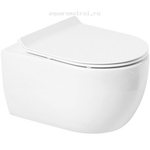 Унитаз подвесной с сиденьем микролифт Art&Max Bologna AM211CHR/AM211SC цвет белый