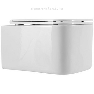 Унитаз подвесной с сиденьем микролифт Art&Max Latina AM215CHR/SC цвет белый