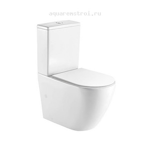 Унитаз-компакт с бачком и сиденьем микролифт AVS Метрополь 801-0006-N-T1-GW цвет белый