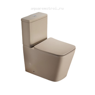 Унитаз-компакт с бачком и сиденьем микролифт AVS Атом 813-0001-MC цвет капучино