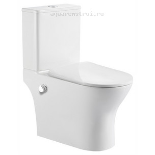 Унитаз-компакт с бачком и сиденьем микролифт AVS 833-0002-N-Bidet-GW цвет белый