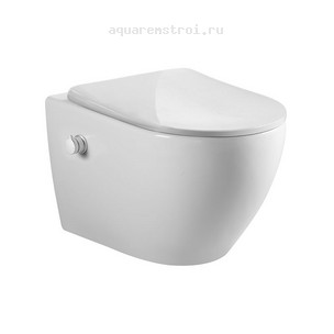 Унитаз подвесной с сиденьем микролифт AVS Плутон 833-0031-P-Bidet-GW цвет белый