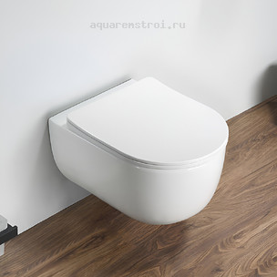 Унитаз подвесной с сиденьем микролифт AVS Диапазон 813-0009-L-T-GW цвет белый