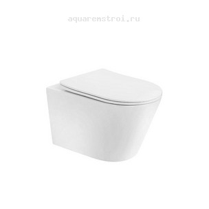 Унитаз подвесной с сиденьем микролифт Boheme Avva 973-SET-MW цвет белый
