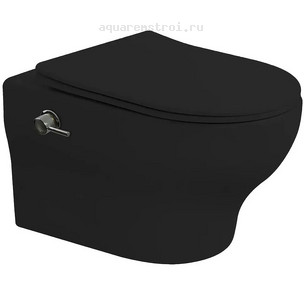 Унитаз подвесной с сиденьем микролифт Boheme Fiore 978-SET-2-B цвет черный