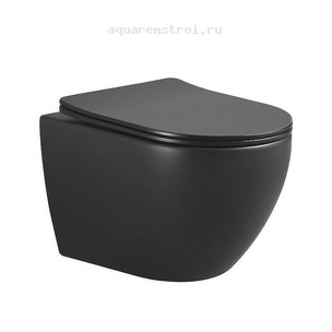 Унитаз подвесной с сиденьем микролифт Boheme Nero 961-SET-B цвет черный