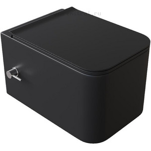 Унитаз подвесной с сиденьем микролифт Boheme Mane 970-SET-2-B цвет черный