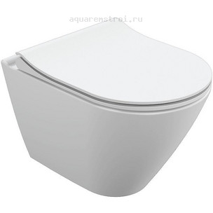 Унитаз подвесной с сиденьем микролифт Cersanit City Smart Clean On DPL EO slim LP 64822 цвет белый