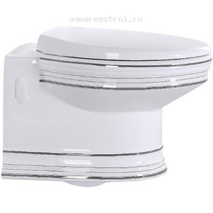 Унитаз подвесной с сиденьем микролифт CeramaLux Lux Classic 1412 цвет белый