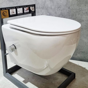Унитаз подвесной с сиденьем микролифт CeramaLux TR-0199BD цвет белый