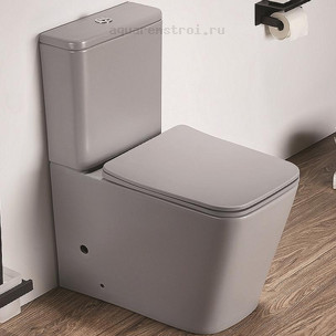 Унитаз-компакт с бачком и сиденьем микролифт CeramaLux 2170AXMH цвет светло-серый