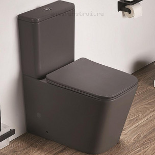Унитаз-компакт с бачком и сиденьем микролифт CeramaLux 2170AXM DH цвет серый