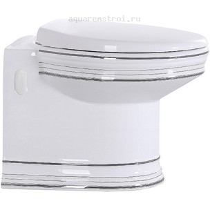 Унитаз приставной с сиденьем микролифт CeramaLux Lux Classic 4287 цвет белый