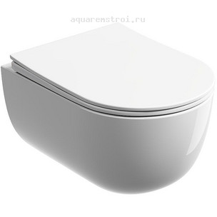 Унитаз подвесной с сиденьем микролифт Ceramicanova Modena Rimless CN6063 цвет белый