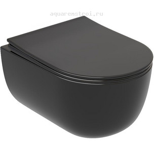 Унитаз подвесной с сиденьем микролифт Ceramicanova Modena Rimless CN6063MB цвет черный