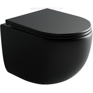 Унитаз подвесной с сиденьем микролифт Ceramicanova UP Rimless CN4007MB цвет черный